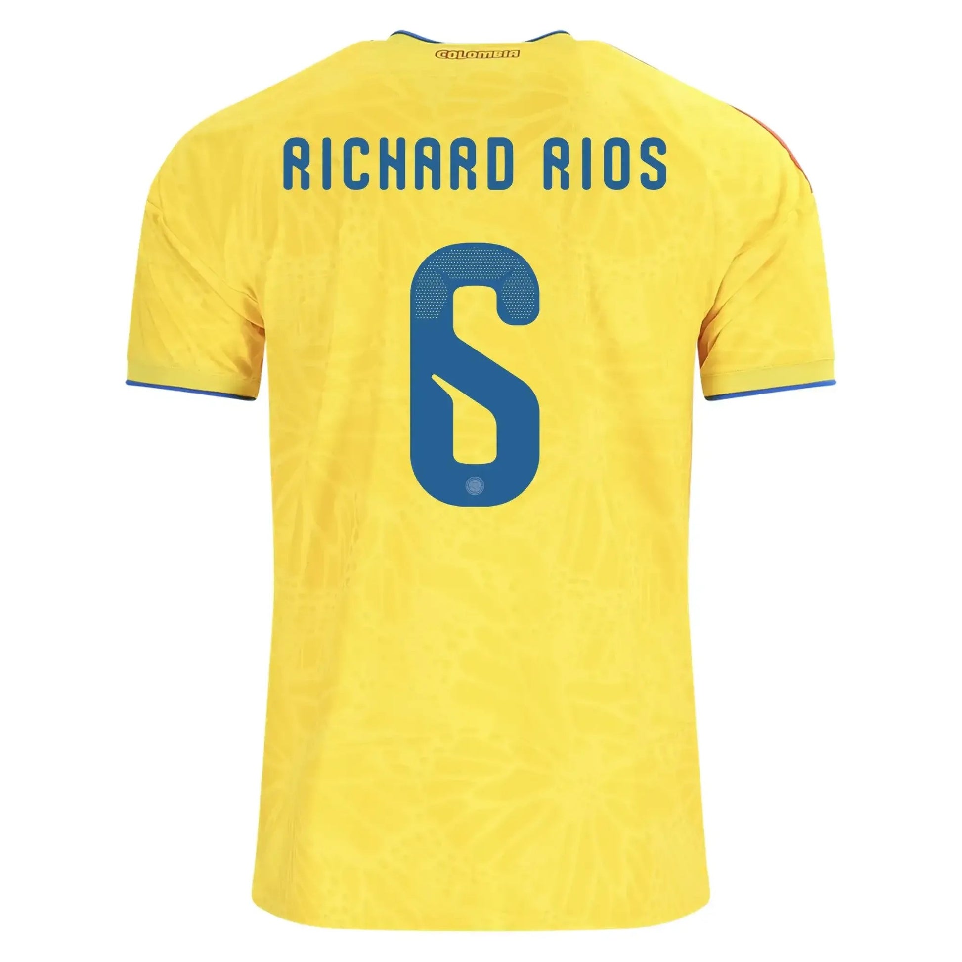 Colombia 2026 Home Soccer Jersey - Richard Rios #6 back view