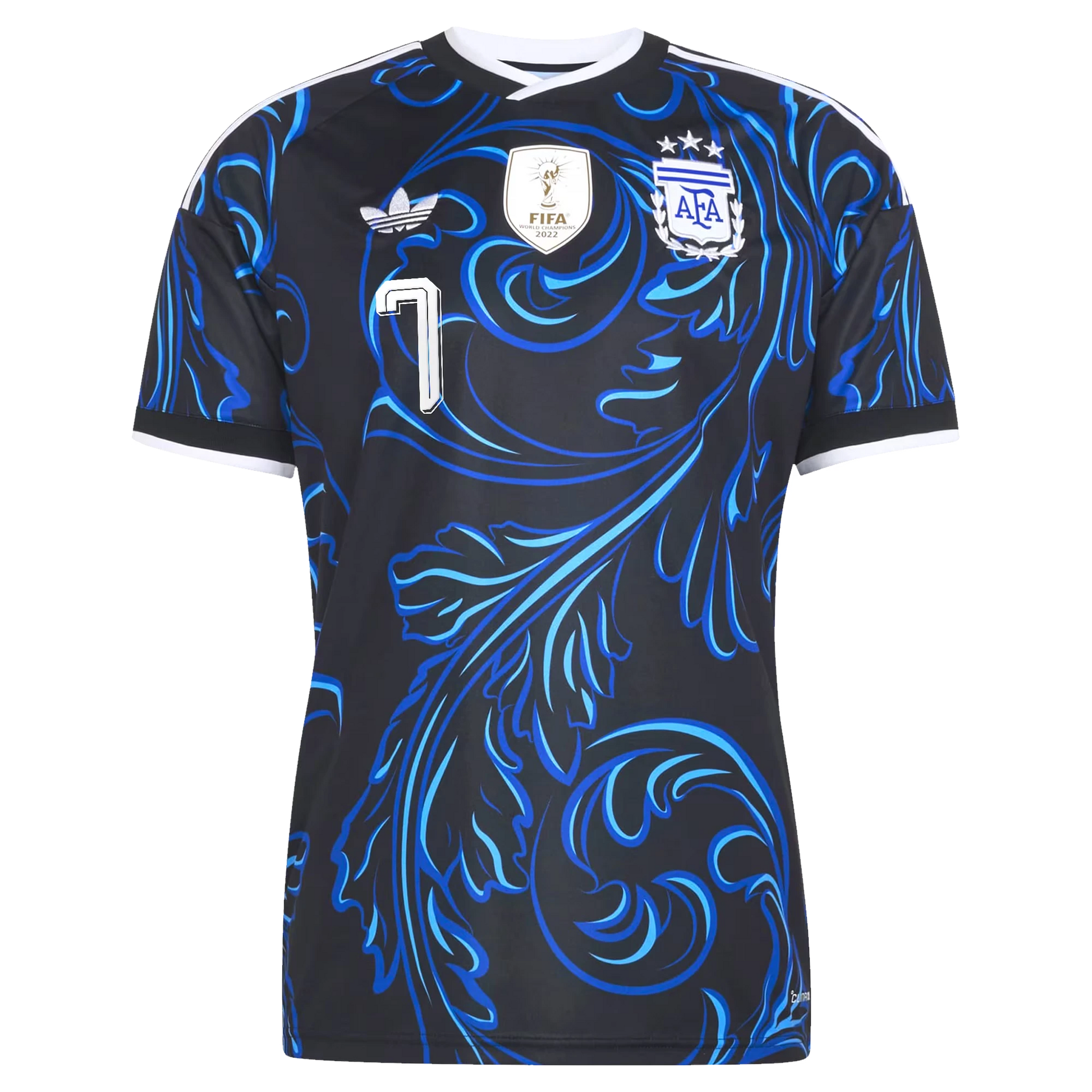 Argentina 2026 World Cup Away Stadium Replica Jersey With De Paul #7 Printing Front View