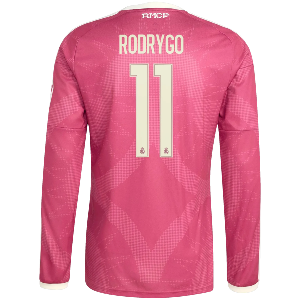 Rodrygo Real Madrid 2026/27 Third Replica Long Sleeve Jersey - Pink