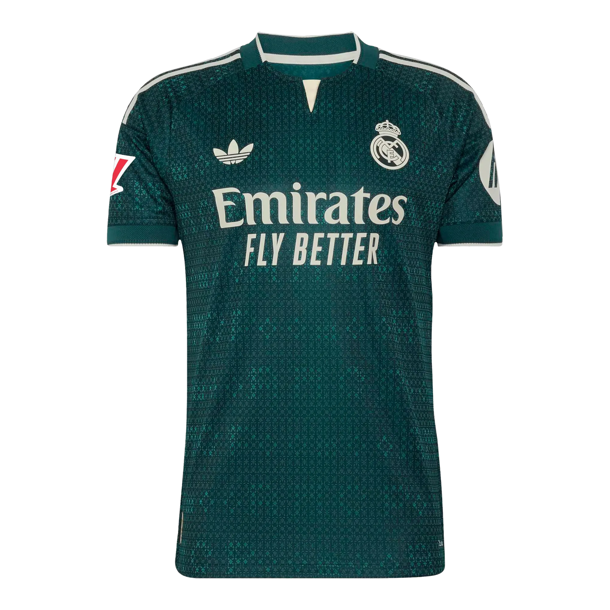 Front view of men's Real Madrid 2026-2027 away green on-field authentic soccer jersey by Final Third Kit