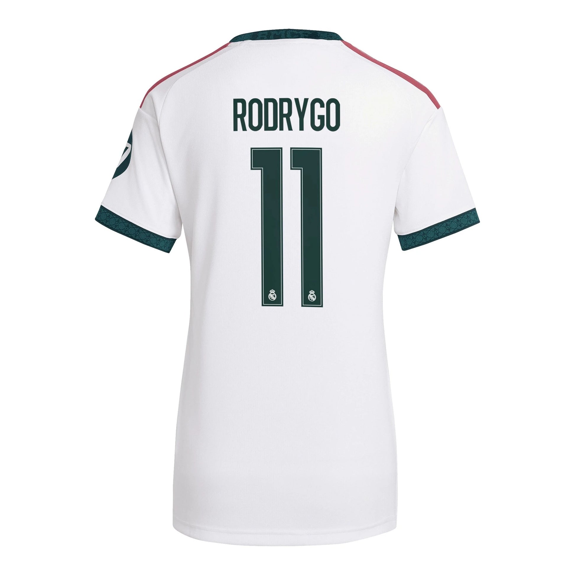 Real Madrid Women's 2026/27 Home Replica Jersey With Rodrygo #11 Printing Back View