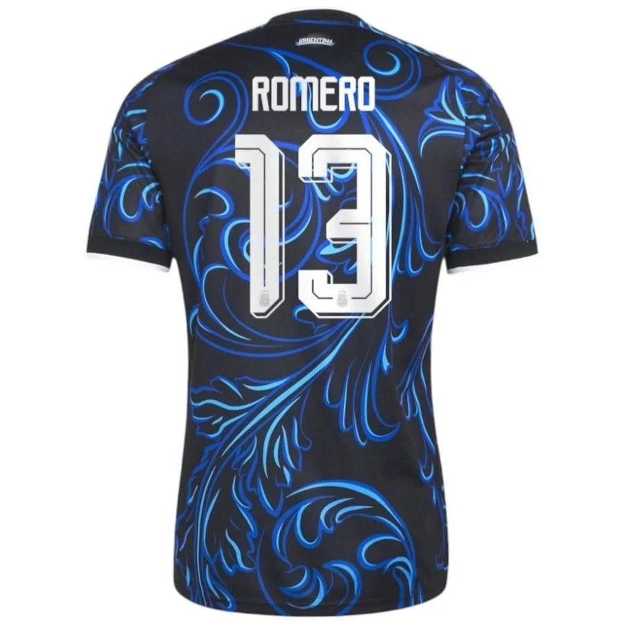 Argentina 2026 World Cup Away Stadium Replica Jersey With Romero #13 Printing  Back View
