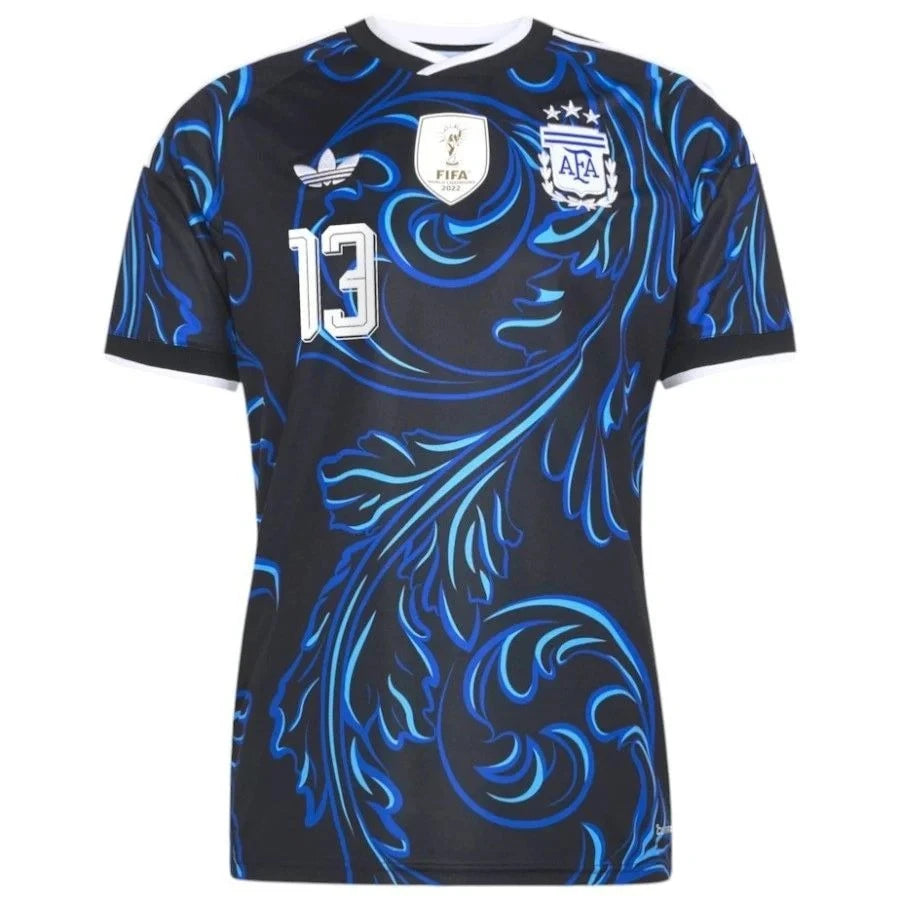 Argentina 2026 World Cup Away Stadium Replica Jersey With Romero #13 Printing  Front View