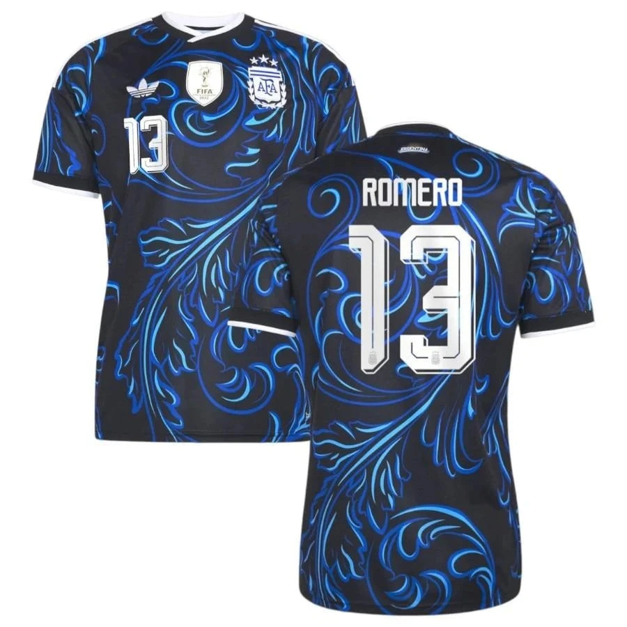 Argentina 2026 World Cup Away Stadium Replica Jersey With Romero #13 Printing 