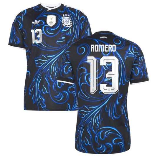 Argentina 2026 World Cup Away Stadium Replica Jersey With Romero #13 Printing 