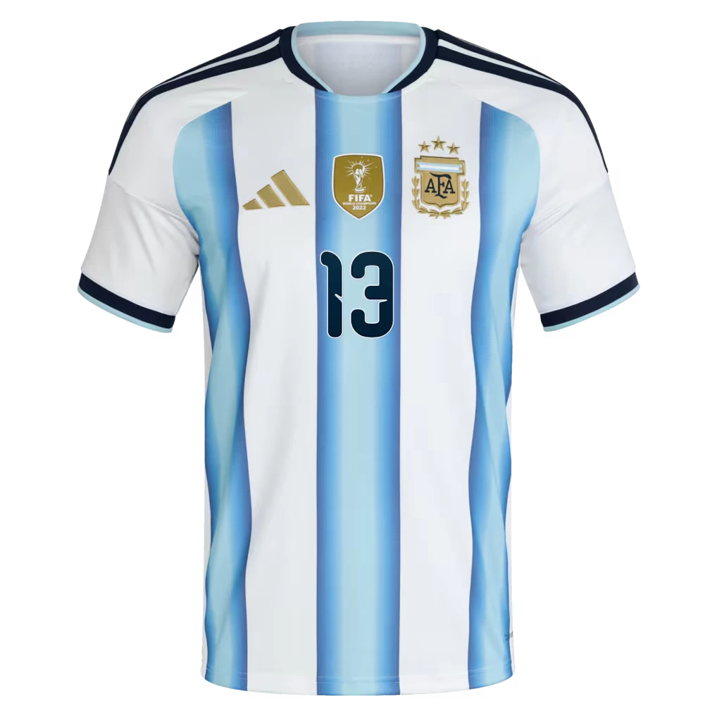 Argentina 2026 World Cup Home Stadium Replica Jersey With Romero #13 Printing Front View