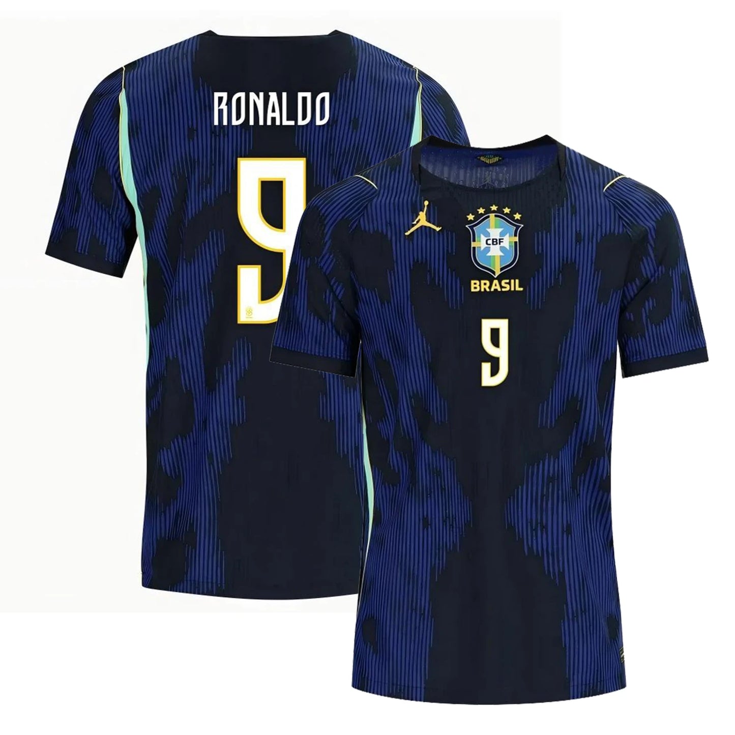 Brazil 2026 World Cup Away Stadium Replica Jersey With Ronaldo#9 Printing