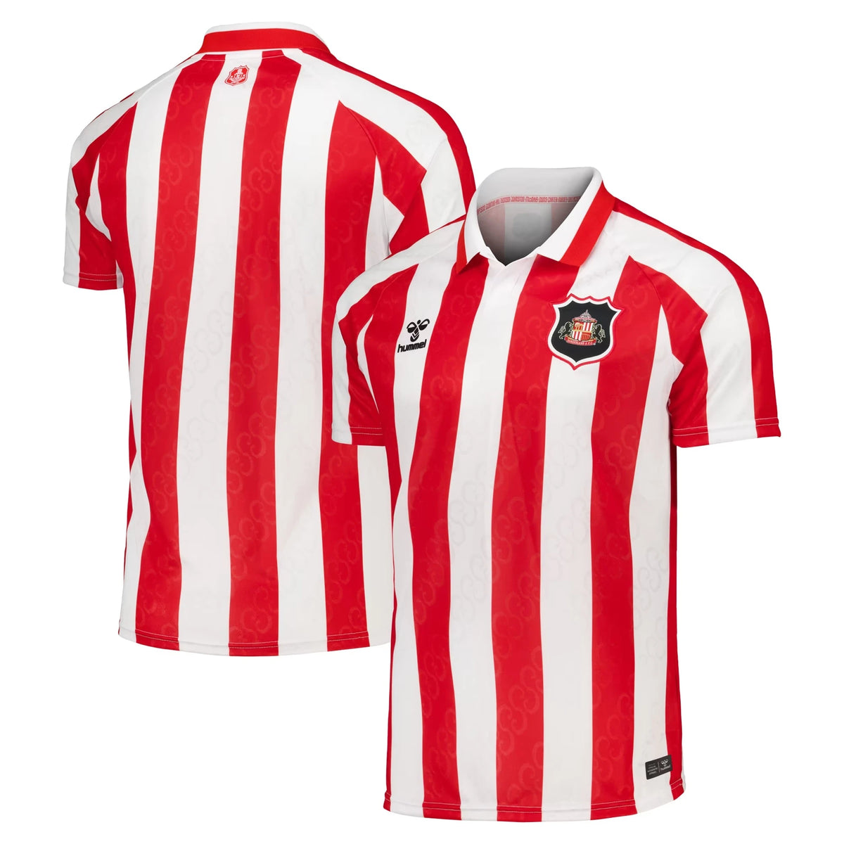 Front and back view of Sunderland 2026-2027 Hummel home red replica shirt by Final Third Kit