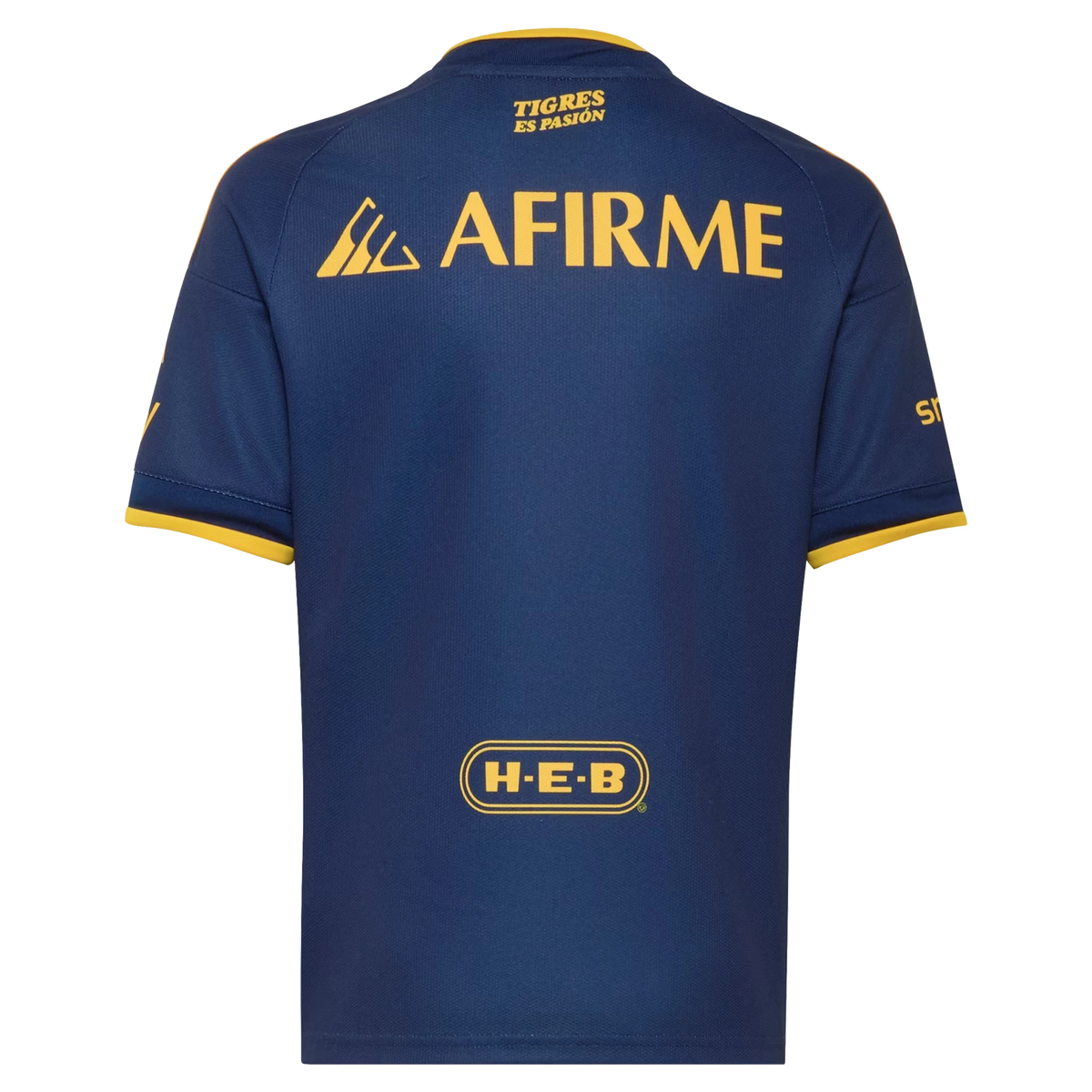 Back view of youth Tigres UANL 2026-2027 away navy replica football shirt by Final Third Kit