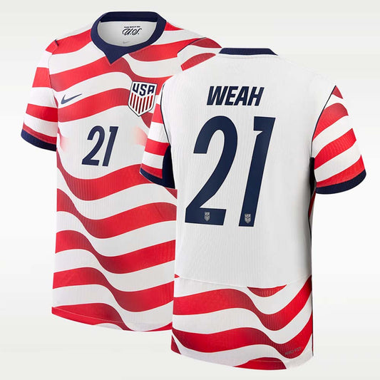 Timothy Weah USMNT 2026 World Cup Home Soccer Jersey - Stadium Replica - Final Third Kit