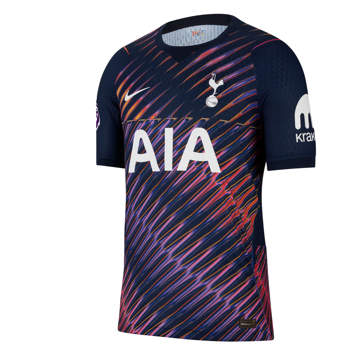Front view of Tottenham Hotspur 2026-2027 away navy match authentic custom soccer jersey by Final Third Kit