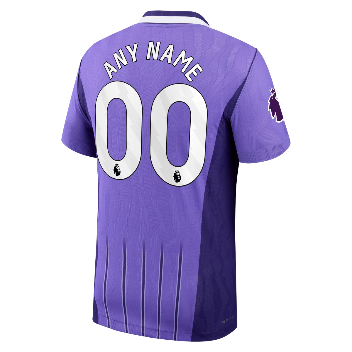 Back view of Tottenham Hotspur 2026-2027 third purple match authentic custom football shirt by Final Third Kit