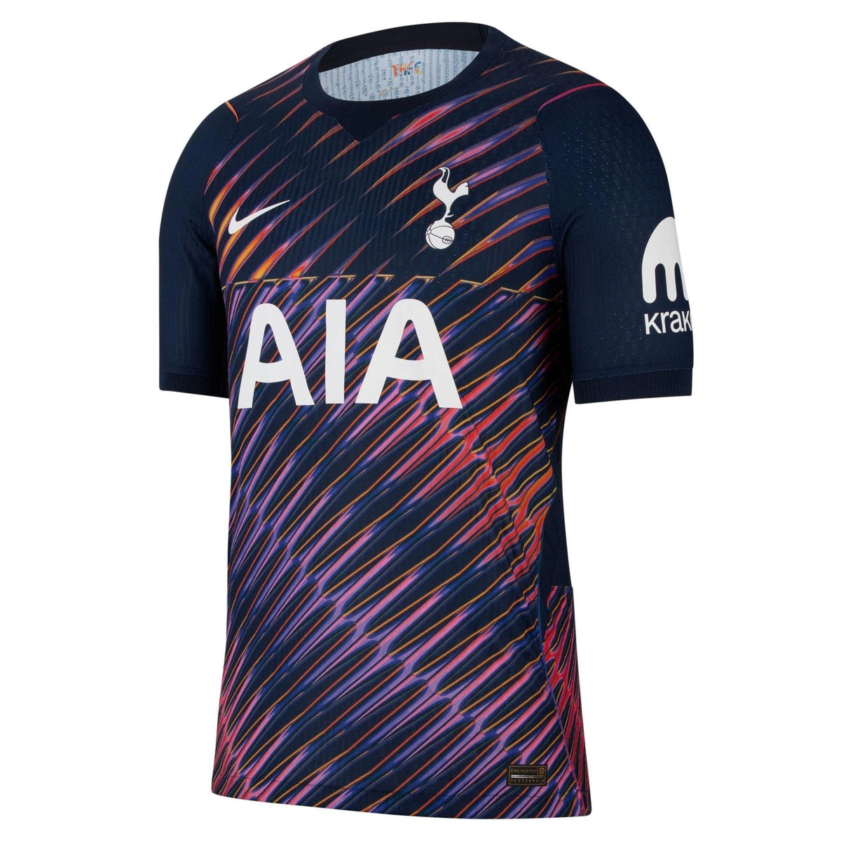 Front view of Tottenham Hotspur 2026-2027 away navy authentic soccer jersey by Final Third Kit