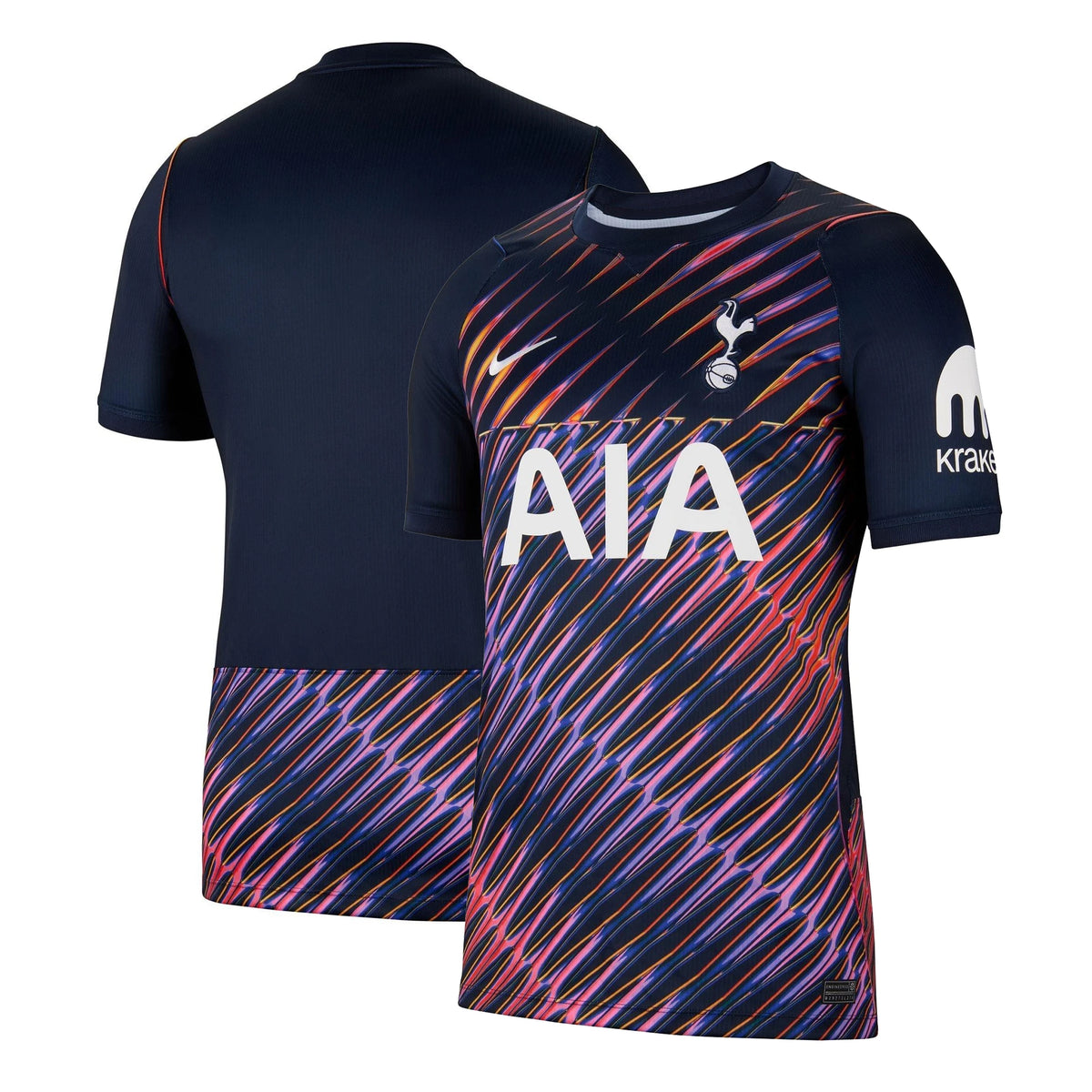Front and back view of Tottenham Hotspur 2026-2027 away navy stadium replica jersey by Final Third Kit