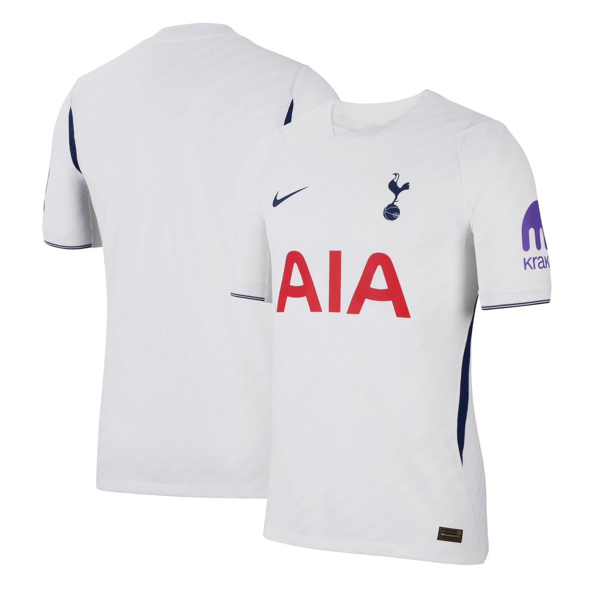 Front and back view of Tottenham Hotspur 2026-2027 home white authentic jersey by Final Third Kit