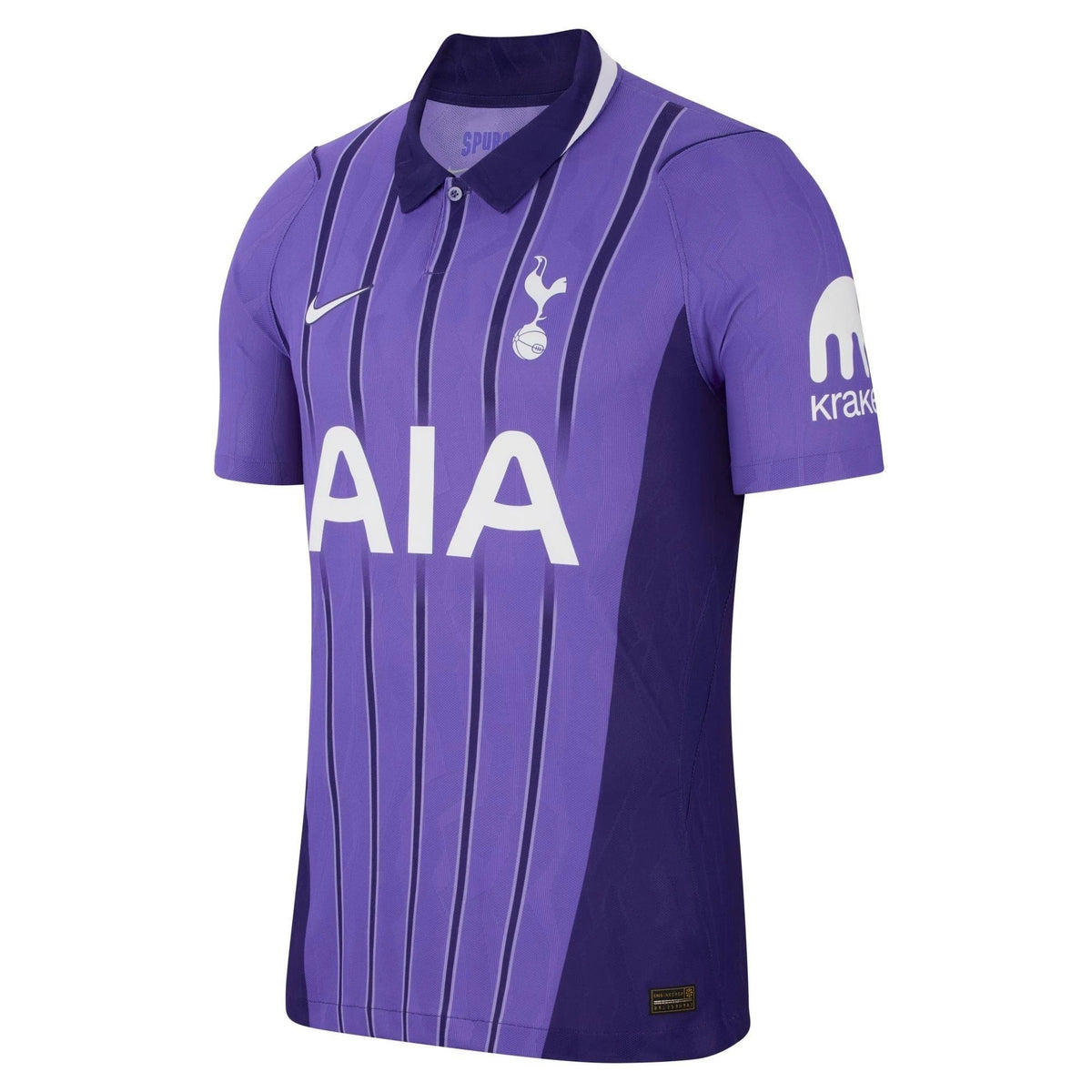 Front view of Tottenham Hotspur 2026-2027 third purple authentic soccer jersey by Final Third Kit