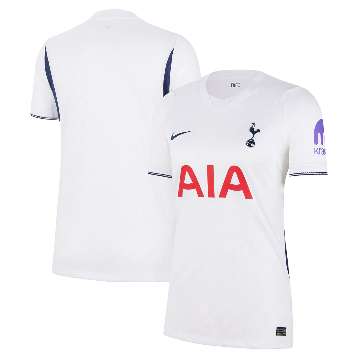 Front and back view of women's Tottenham Hotspur 2026-2027 home white stadium replica jersey by Final Third Kit