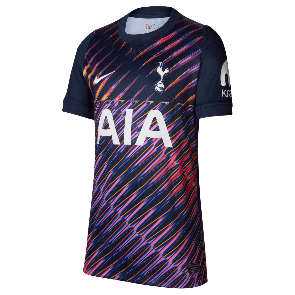 Front view of youth Tottenham Hotspur 2026-2027 away navy stadium replica custom soccer jersey by Final Third Kit