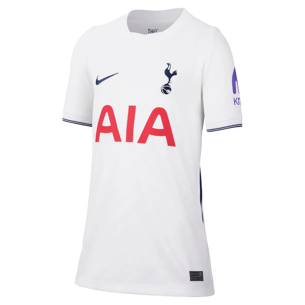 Front view of youth Tottenham Hotspur 2026-2027 home white stadium replica custom soccer jersey by Final Third Kit