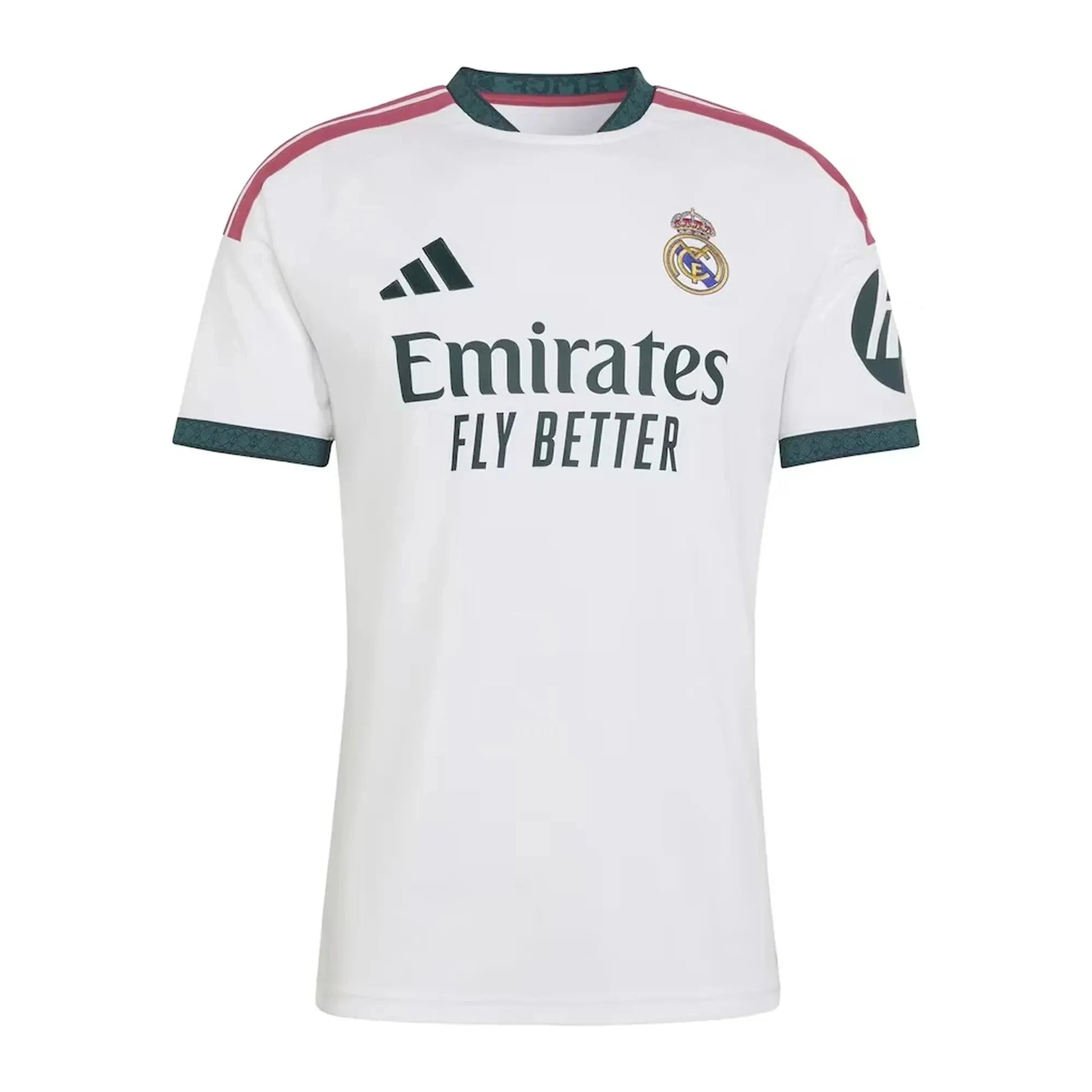 Front view of men's Real Madrid 2026-2027 home white stadium replica soccer jersey by Final Third Kit