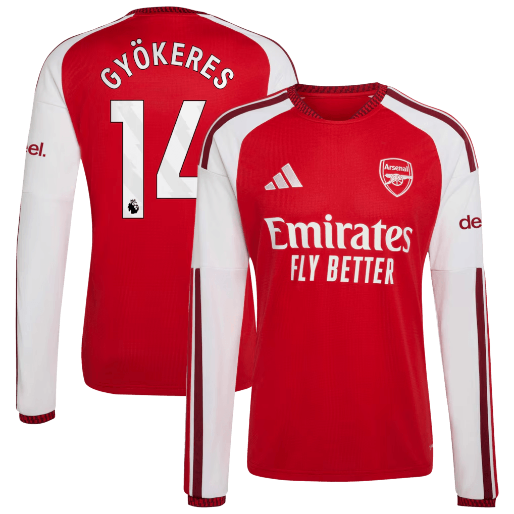 Arsenal 2026/27 Home Stadium Replica Long Sleeve Jersey - Gyökeres 14