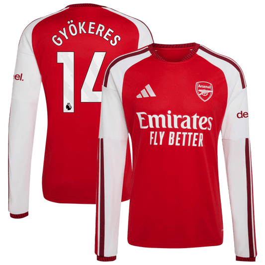 Arsenal 2026/27 Home Stadium Replica Long Sleeve Jersey - Gyökeres 14