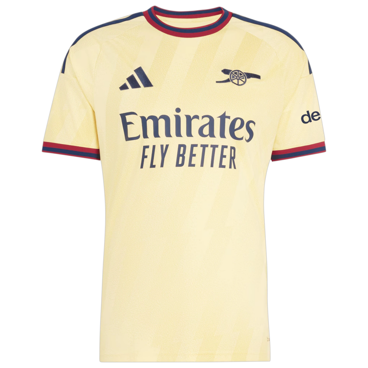 Front view of men's Arsenal 2026-2027 third yellow replica soccer jersey by Final Third Kit