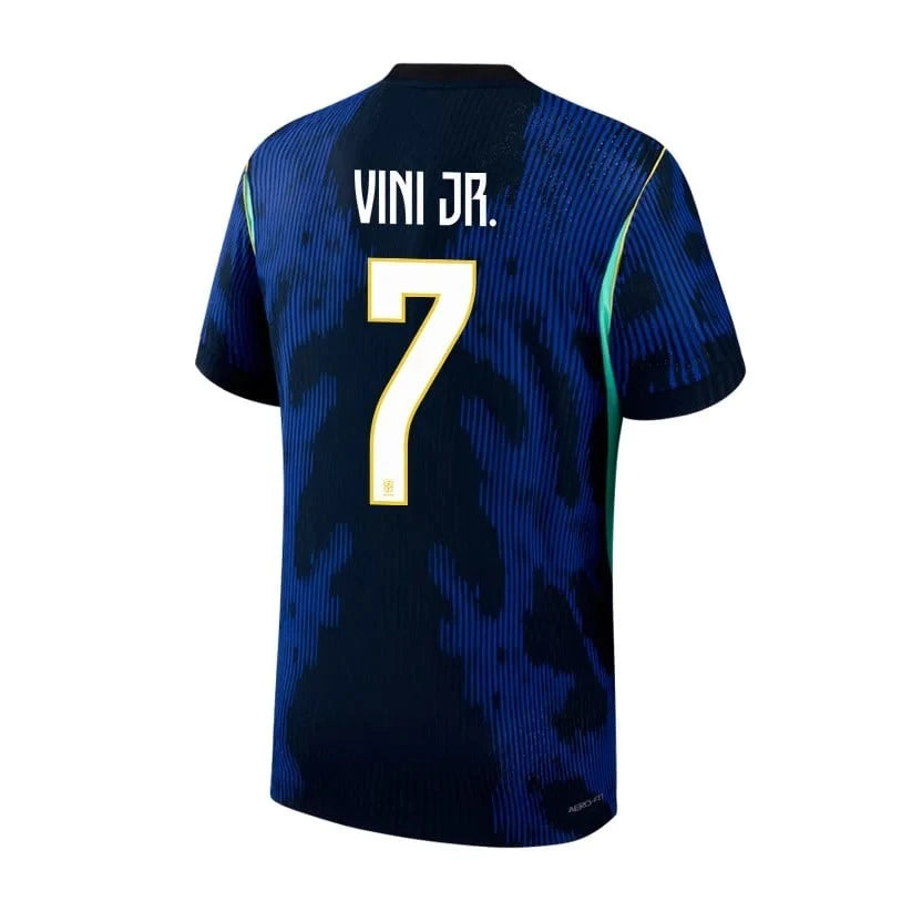Brazil 2026 World Cup Away Stadium Replica Jersey With Vini Jr. #7 Printing Back View
