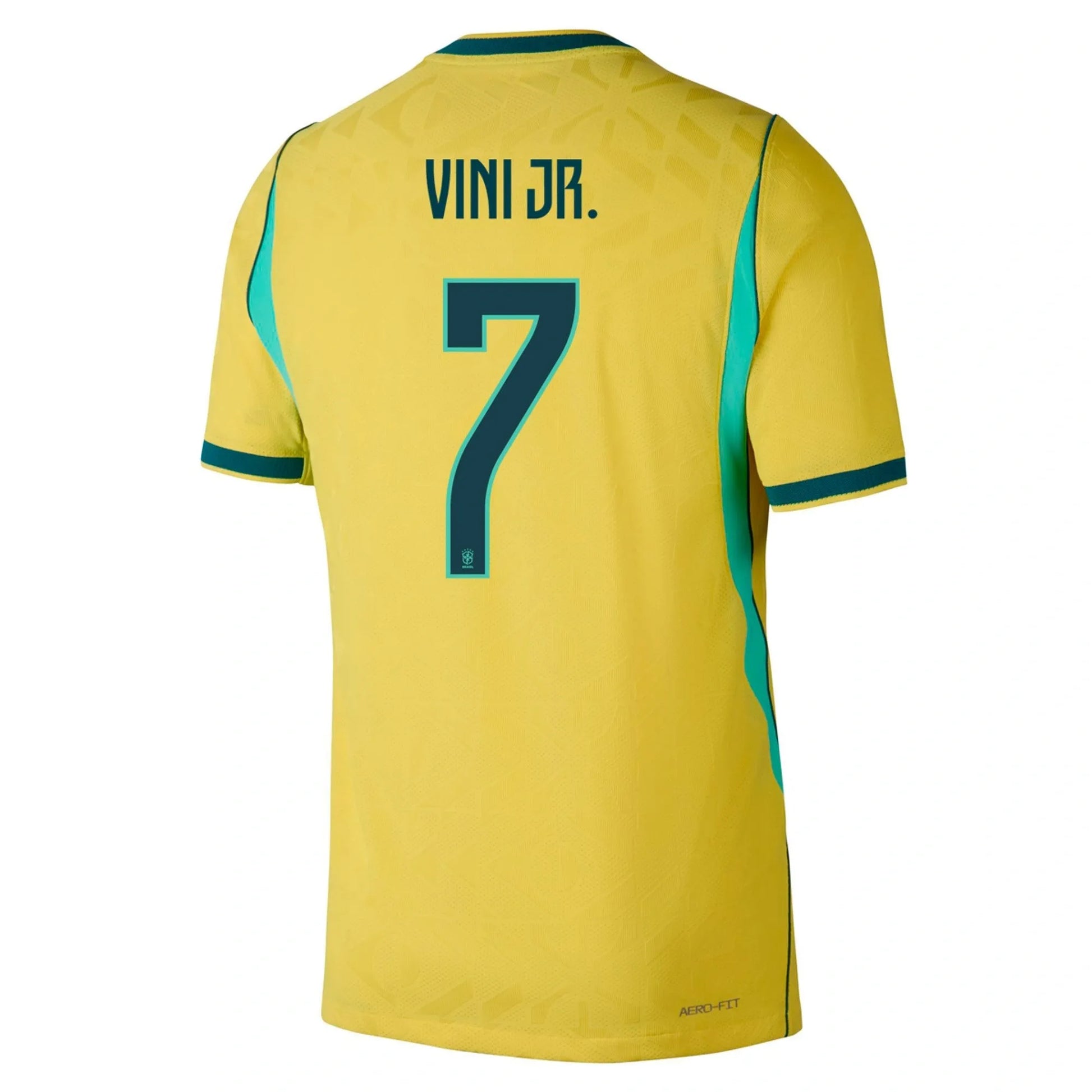 Brazil 2026 World Cup Home Stadium Replica Jersey With Vini Jr. #7 Printing  Back View