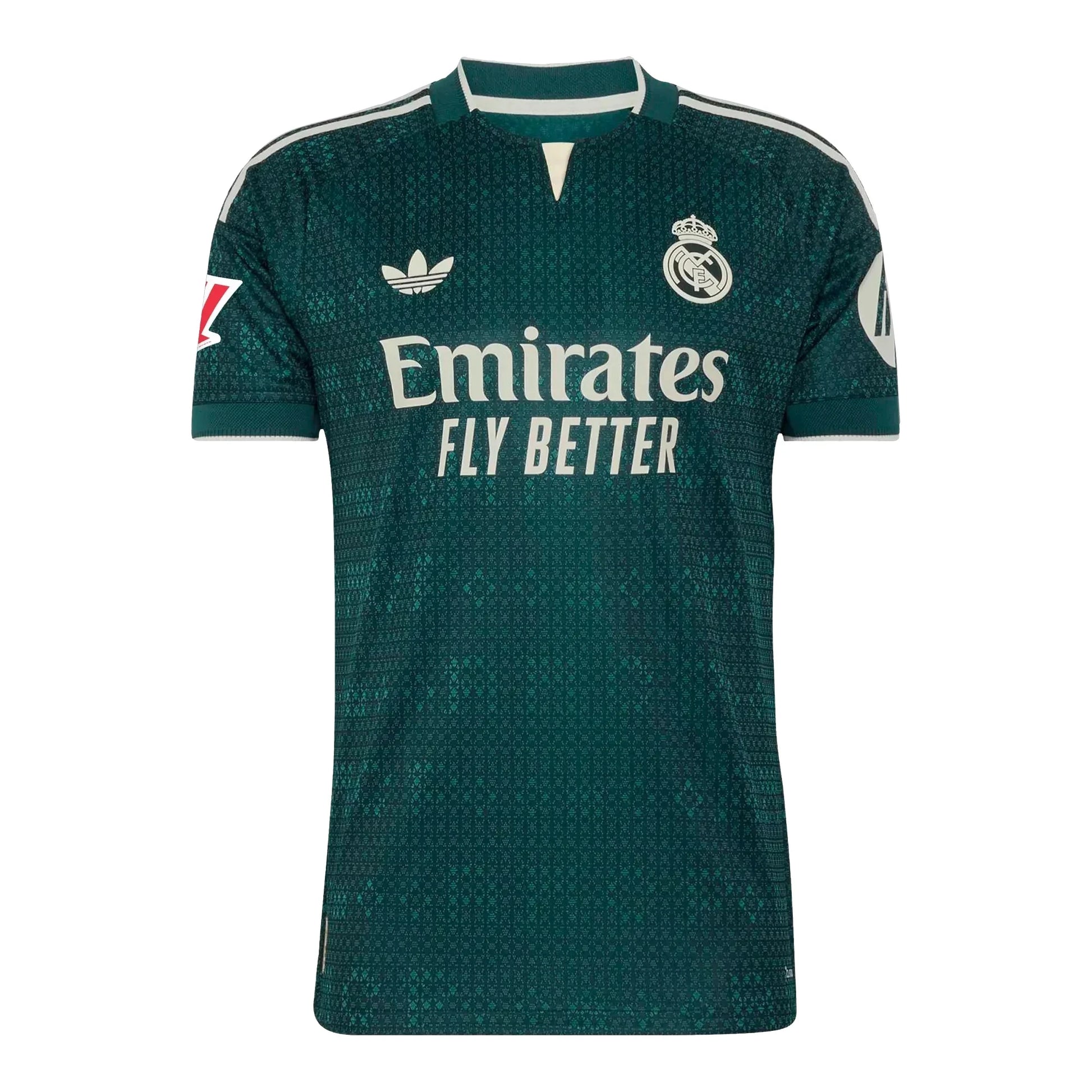 Front view of men's Real Madrid 2026-2027 away green on-field authentic soccer jersey by Final Third Kit