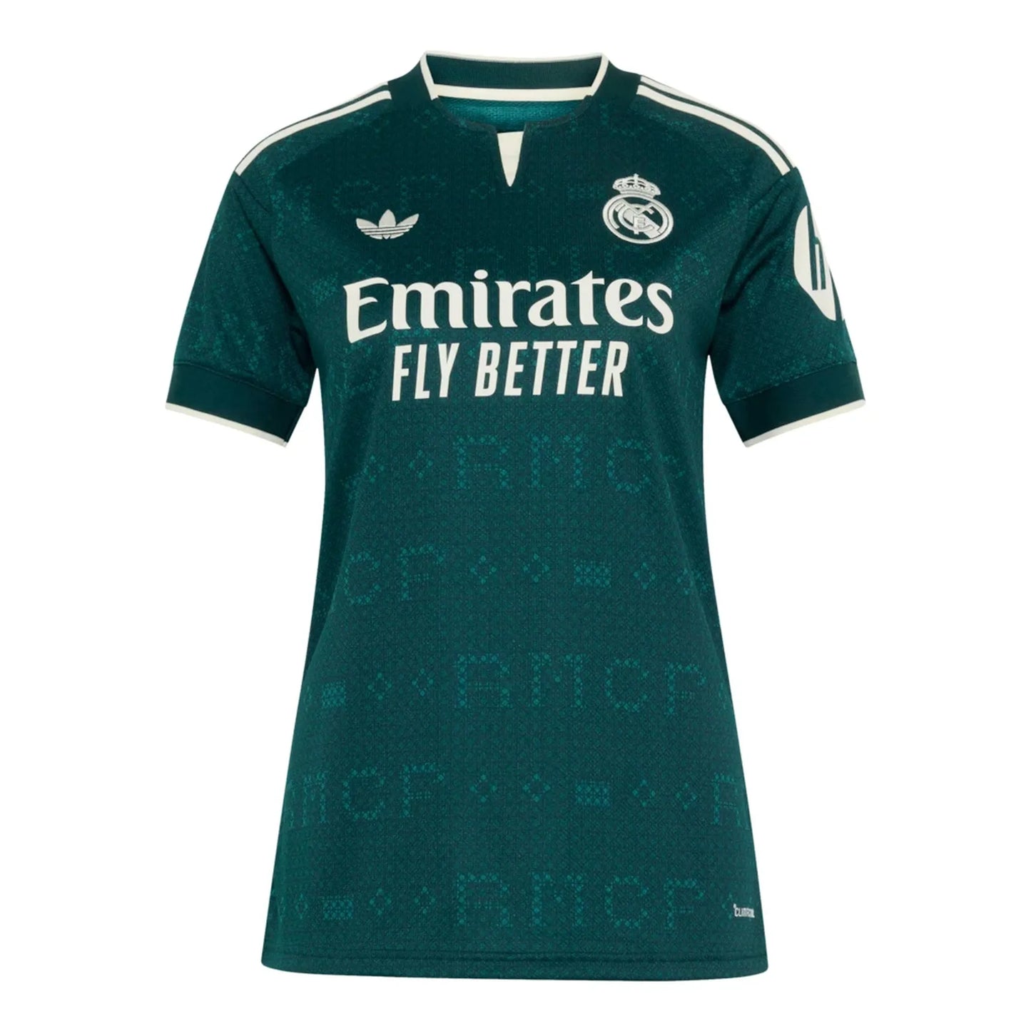 Front view of women's Real Madrid 2026-2027 away green replica soccer jersey by Final Third Kit