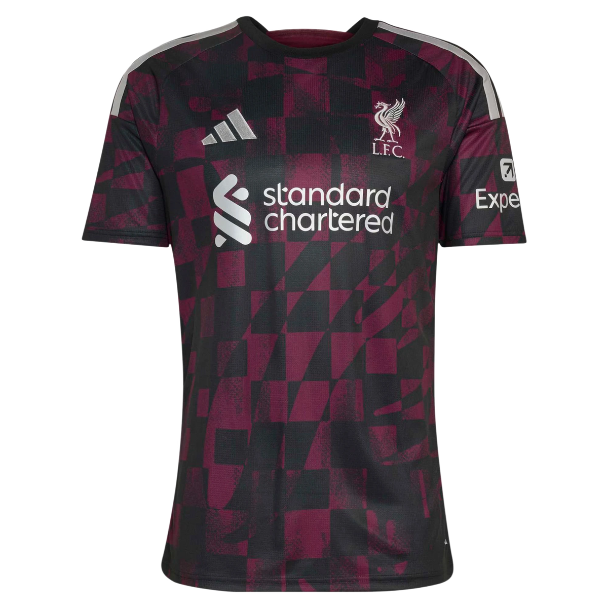 Front view of Liverpool 2026-2027 third black replica soccer jersey by Final Third Kit