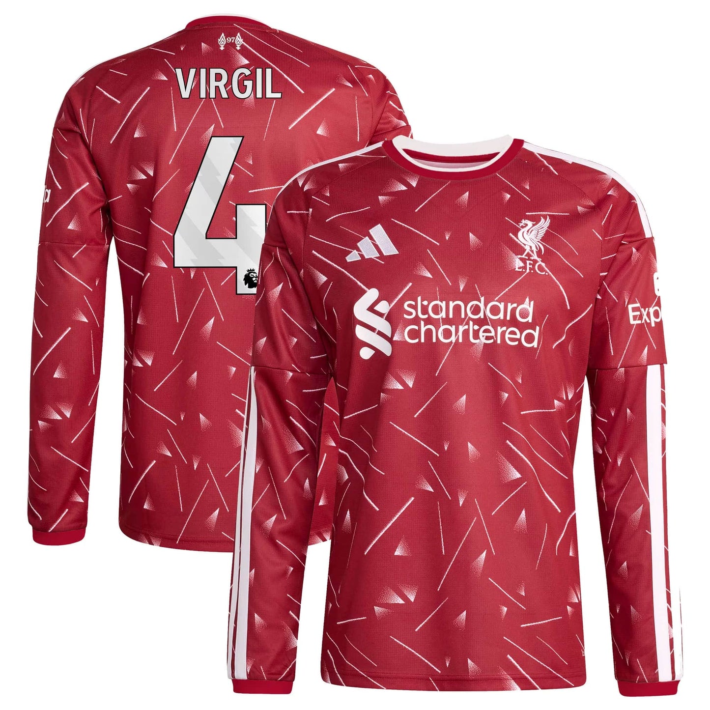 Liverpool 2026/27 Home Stadium Replica Long Sleeve Jersey - Van Dijk #4
