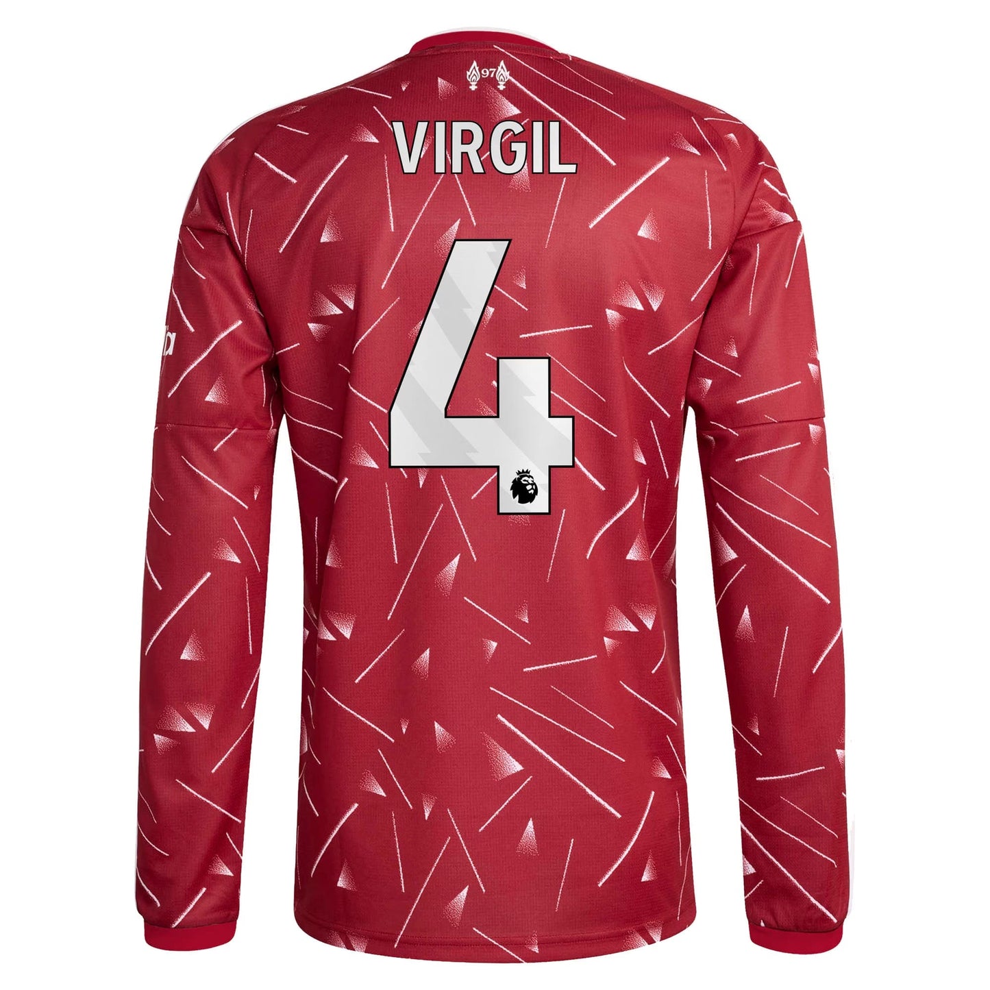 Liverpool 2026/27 Home Stadium Replica Long Sleeve Jersey - Van Dijk #4 back view