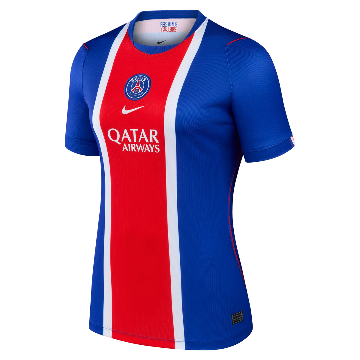 Front view of women's Paris Saint-Germain 2026-2027 home blue stadium replica soccer jersey by Final Third Kit