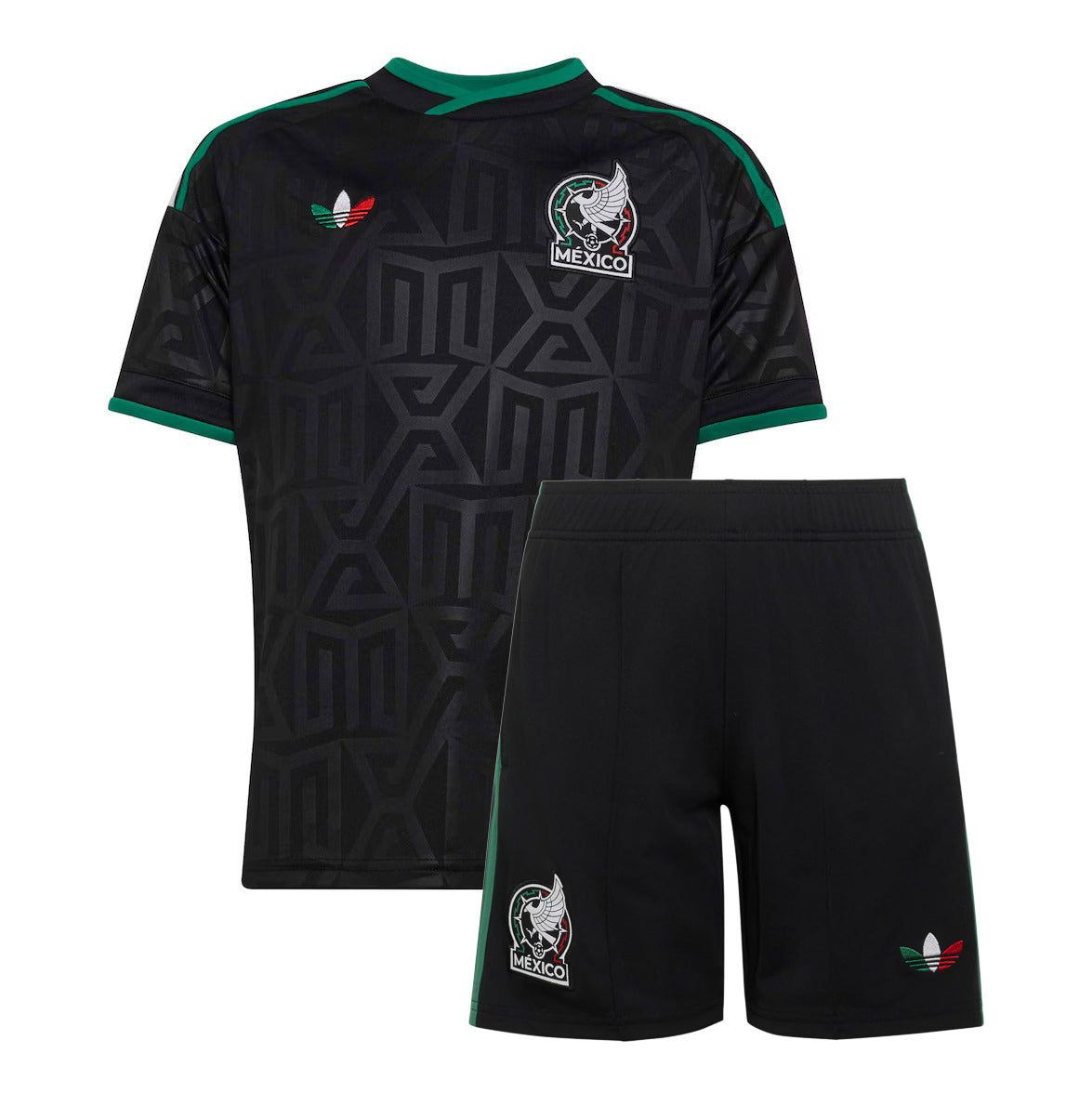 Mexico national team 2026 third black soccer uniform for kids