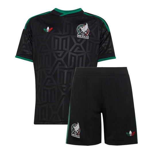 Mexico national team 2026 third black soccer uniform for kids